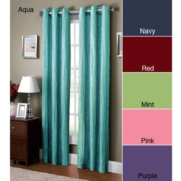 Shop Vcny Jericho Crushed Grommet Top 84 Inch Curtain Panel 50 X