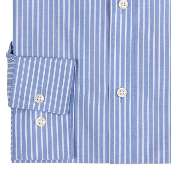 blue and white striped dress shirt mens