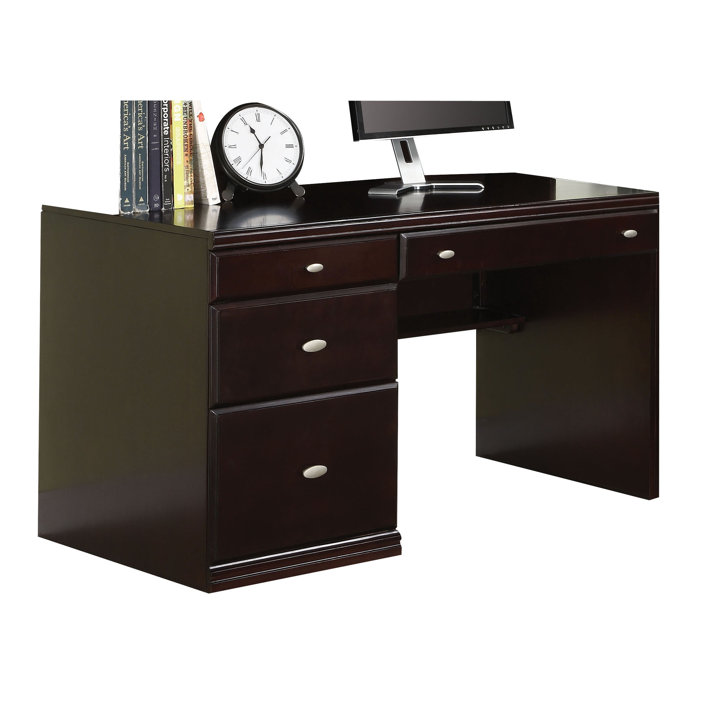 Shop Modern Computer Desk Espresso Brown On Sale Free