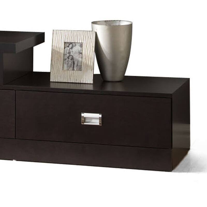 Porch & Den Hanalei Contemporary Dark Brown Wood TV Stand