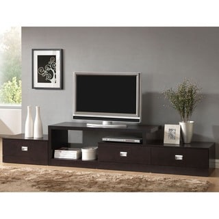 Contemporary Dark Brown Wood TV Stand by Baxton Studio Bed Bath