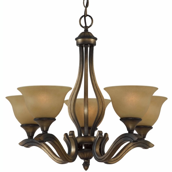 Traditional 5-light Chandelier in Platinum Bronze - Free ...