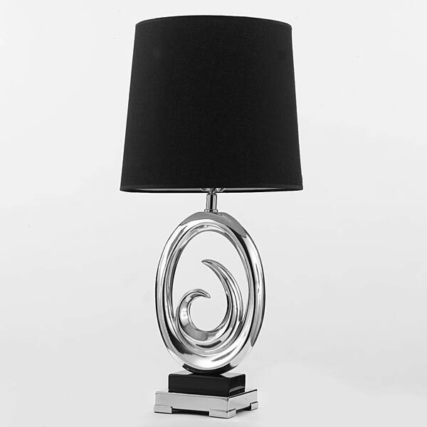 Gallery Contemporary Modern Black Oval Table Lamp Overstock 6807897