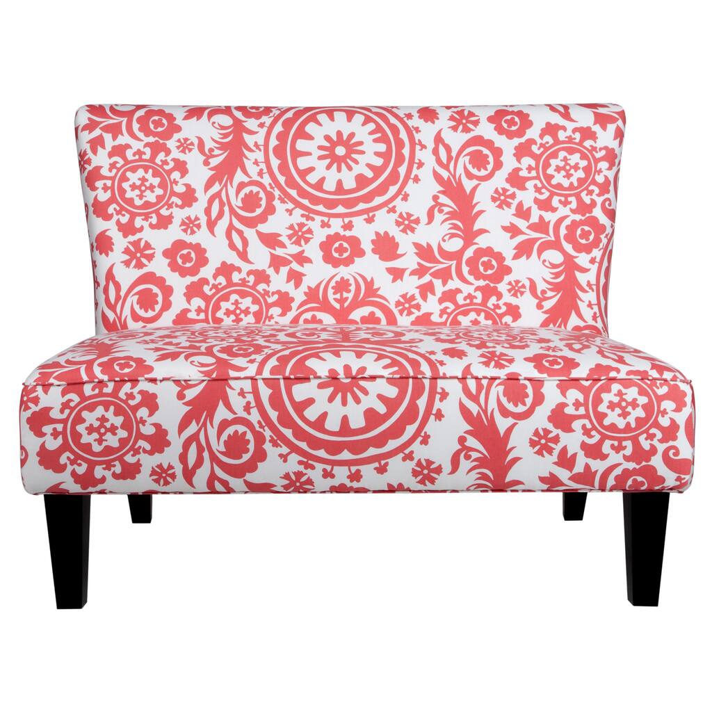 Portfolio Hali Coral Medallion Armless Settee