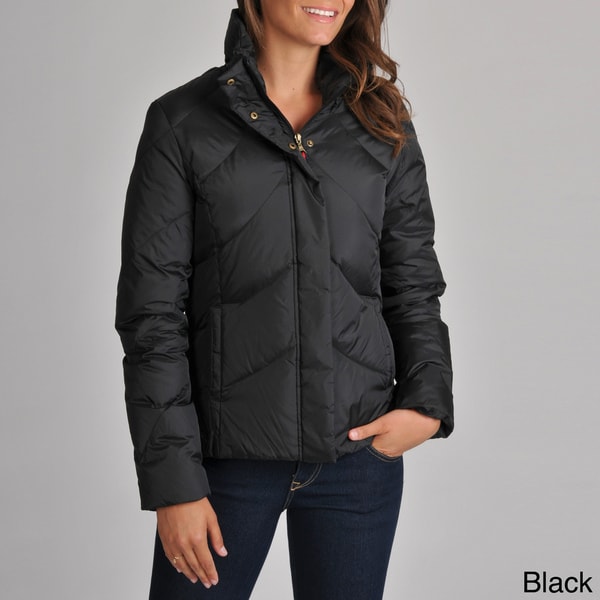 tommy hilfiger black puffer jacket women's