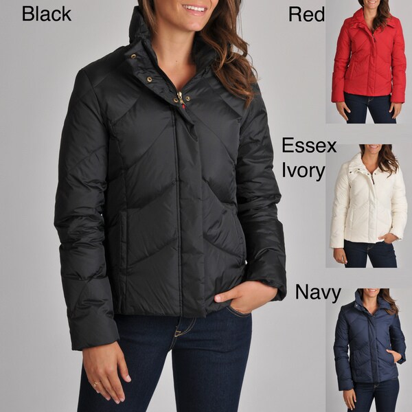 tommy hilfiger black puffer jacket women's