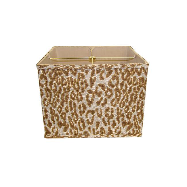 Cheeta Print Linen Square Lamp Shade