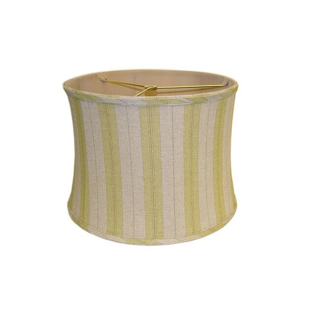 Green Striped Linen Lamp Shade