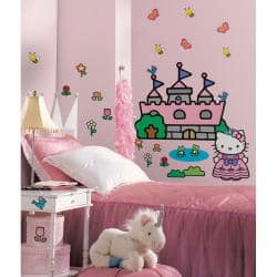 slide 2 of 4, RoomMates Hello Kitty Princess Castle Giant Wall Decal