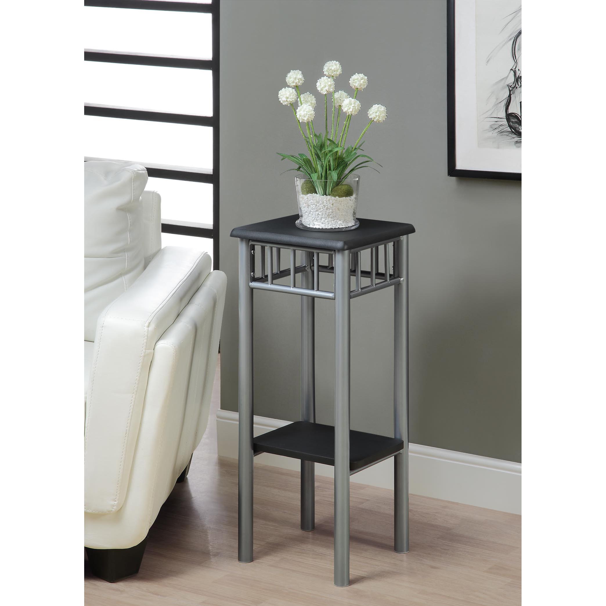Black/ Silver Metal Plant Stand - Bed Bath & Beyond - 6811196