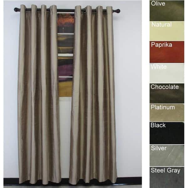 Shop Brielle Home Dupioni Pure Silk And Lined Grommet Curtain