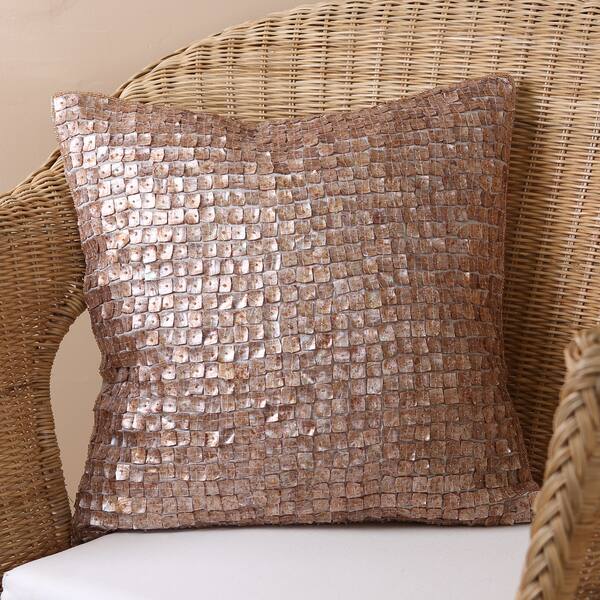 Shop Aurora Home Mother Of Pearl 18x18 Inch Pillows Set Of 2
