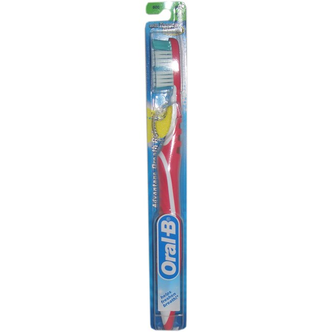 Oral b Advantage Regular 40 Soft Toothbrush With Tongue Cleaner (pack Of 6) (AssortedBristle type SoftRegular 40Includes pack of six (6)Due to the personal nature of this product we do not accept returns.Due to manufacturer packaging changes, product pac