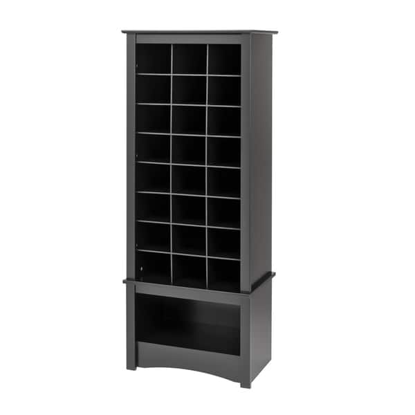 Shop Broadway Black Tall Shoe Cubbie Cabinet 24 Pair Free