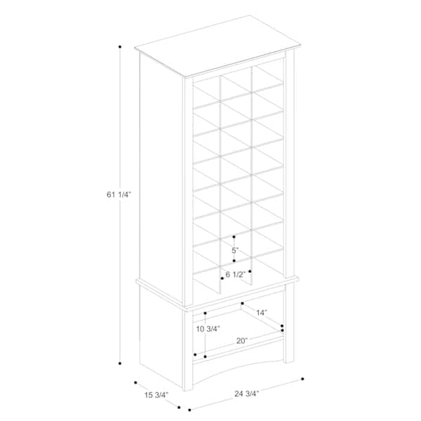 Prepac Espresso Tall Shoe Cubbie Cabinet