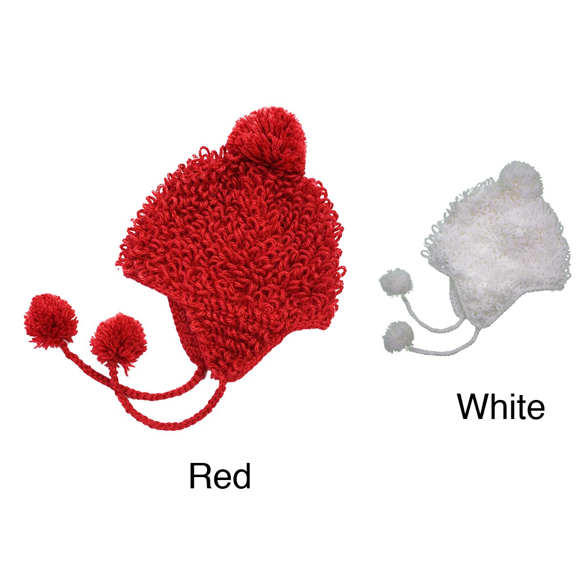 Leisureland Hand-crocheted Looped Acrylic Beanie Hat
