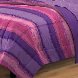 Tie Dye Purple/ Pink 7-piece Bed in a Bag with Sheet Set