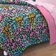 preview thumbnail 3 of 1, Multicolor Leopard 7-piece Bed in a Bag with Sheet Set