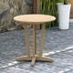preview thumbnail 1 of 3, Teak Round Bistro Table - 1 Piece - 1 Piece Light Brown