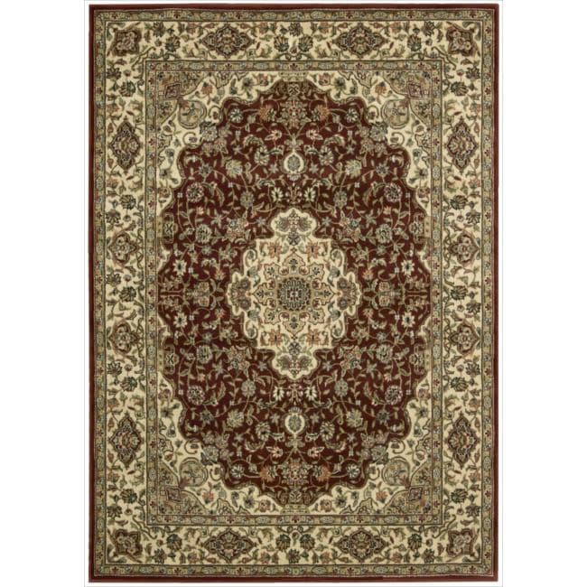 Traditional Nourison Persian Arts Burgundy Rug (53 X 75)