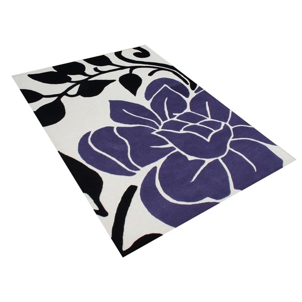 Alliyah Handmade Vanilla New Zealand Blend Wool Rug - 8' x 10'