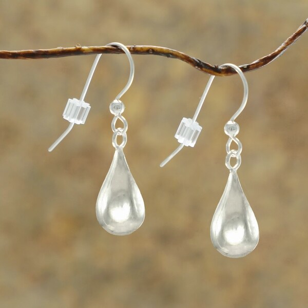 Shop Handmade Jewelry by Dawn Round Teardrop Sterling Silver Earrings