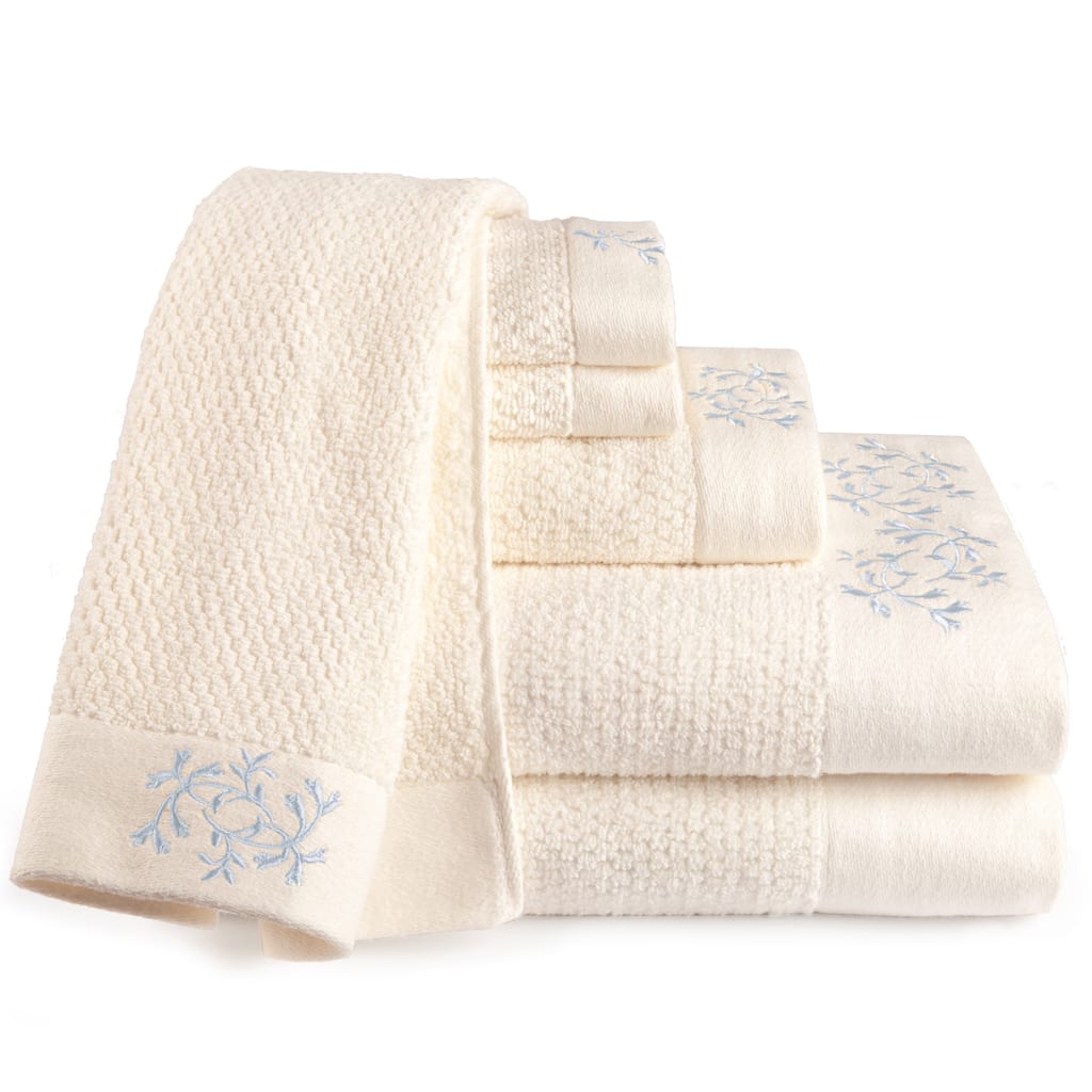 Eileen West Florentine Embroidered - 6 Piece Towel Set