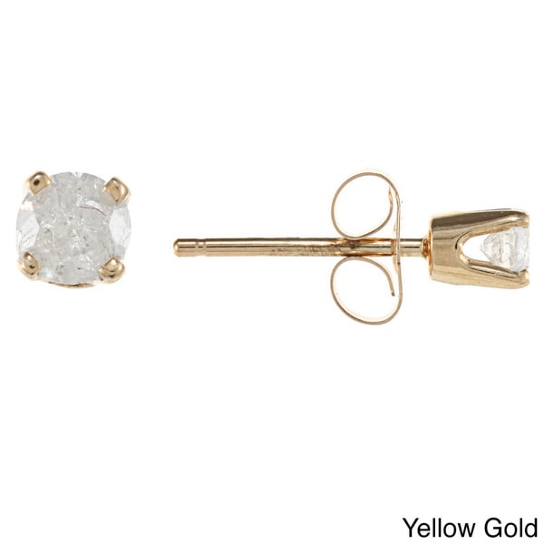 14k Gold 1/5ct TDW Diamond Stud Earrings (H I, I2) Diamond Earrings