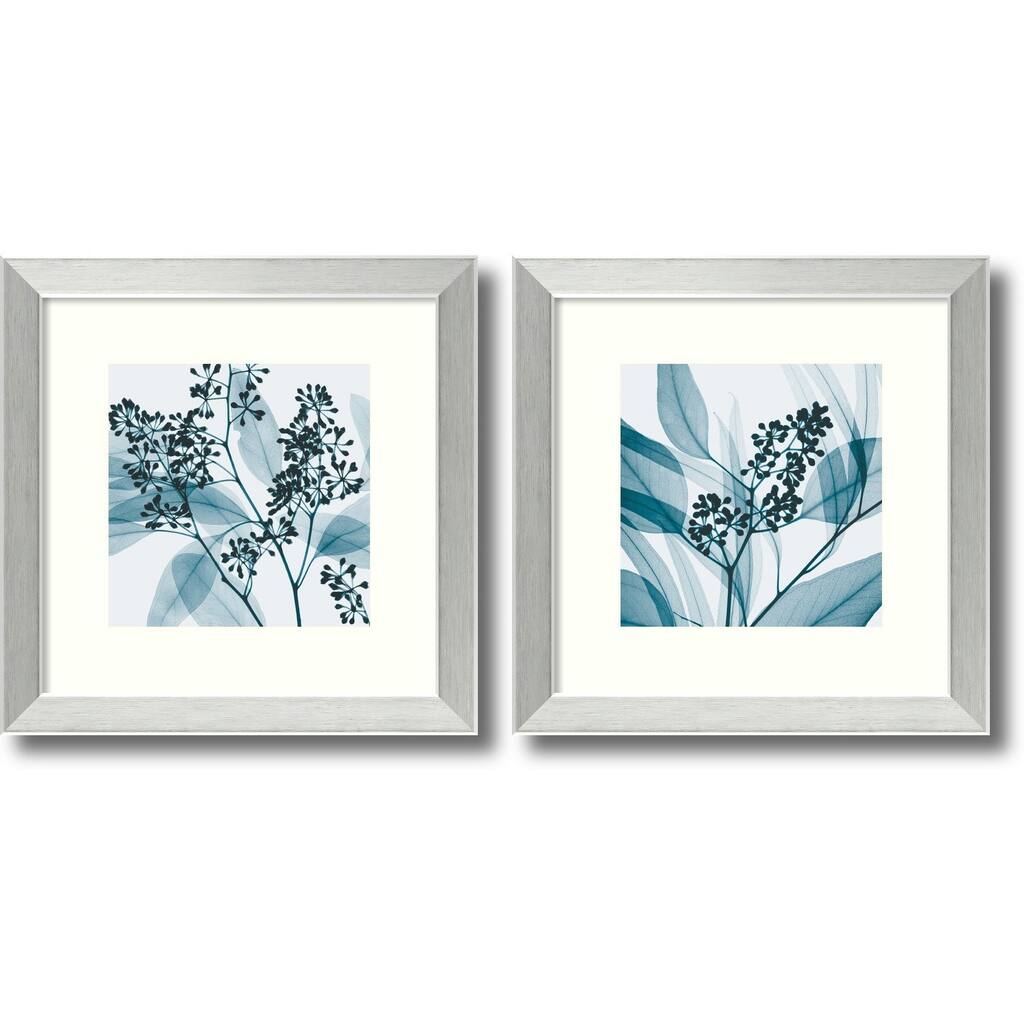 Framed Art Print 'Eucalyptus - set of 2' by Steven N. Meyers 14 x 14-inch Each