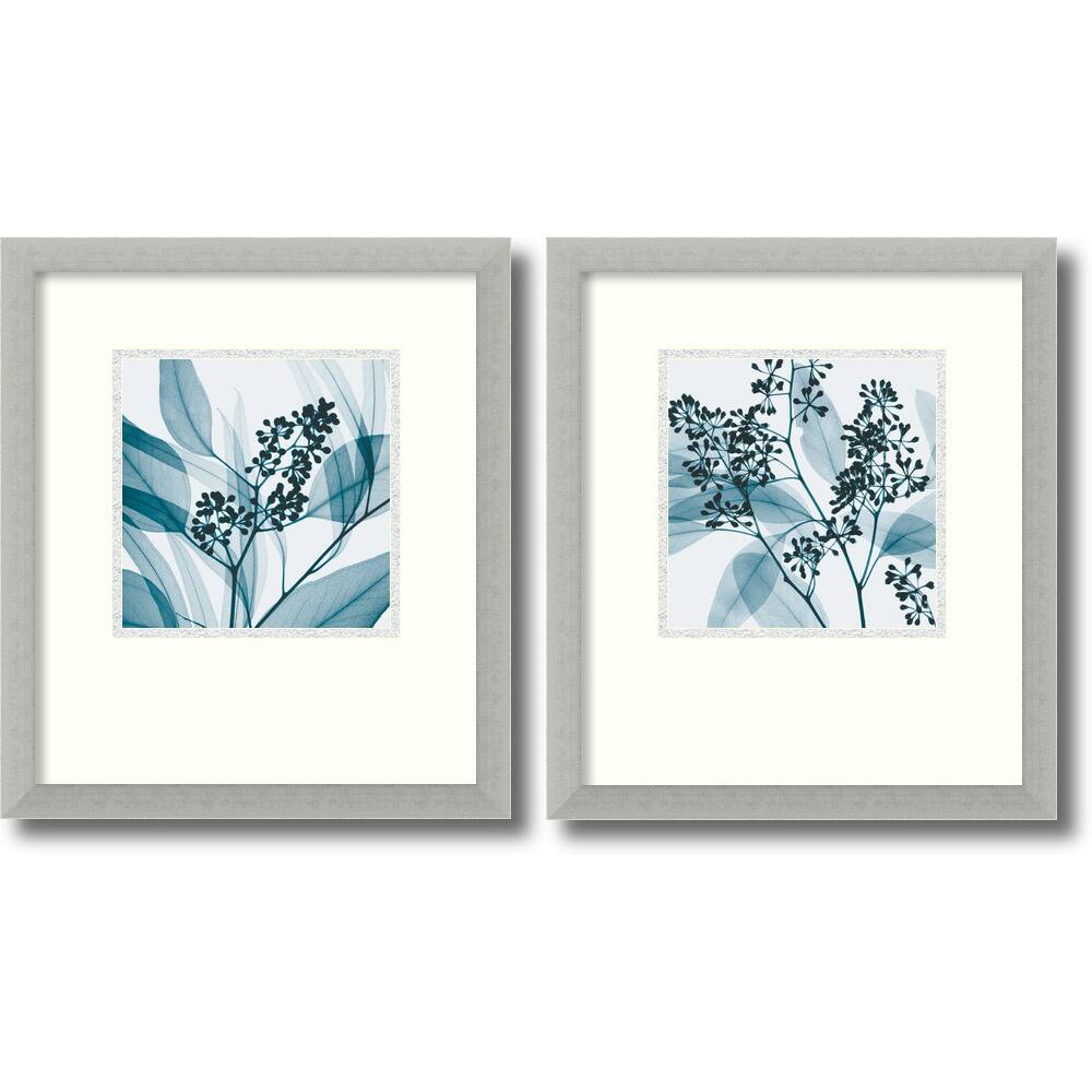 Framed Art Print 'Silver Eucalyptus - set of 2' by Steven N. Meyers 15 x 17-inch Each