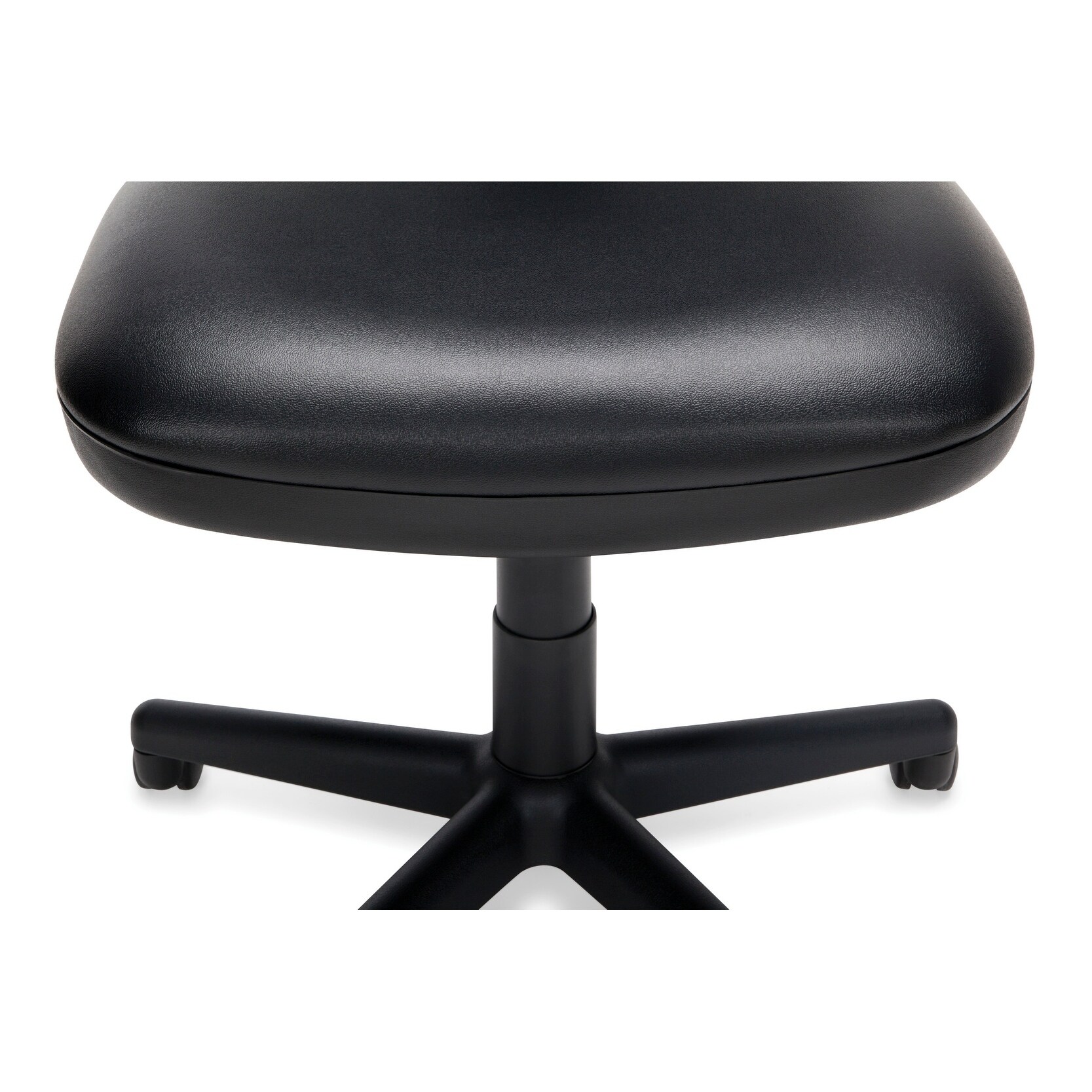 OFM Straton Series Mid Back Black Armless Vinyl Swivel Task Chair