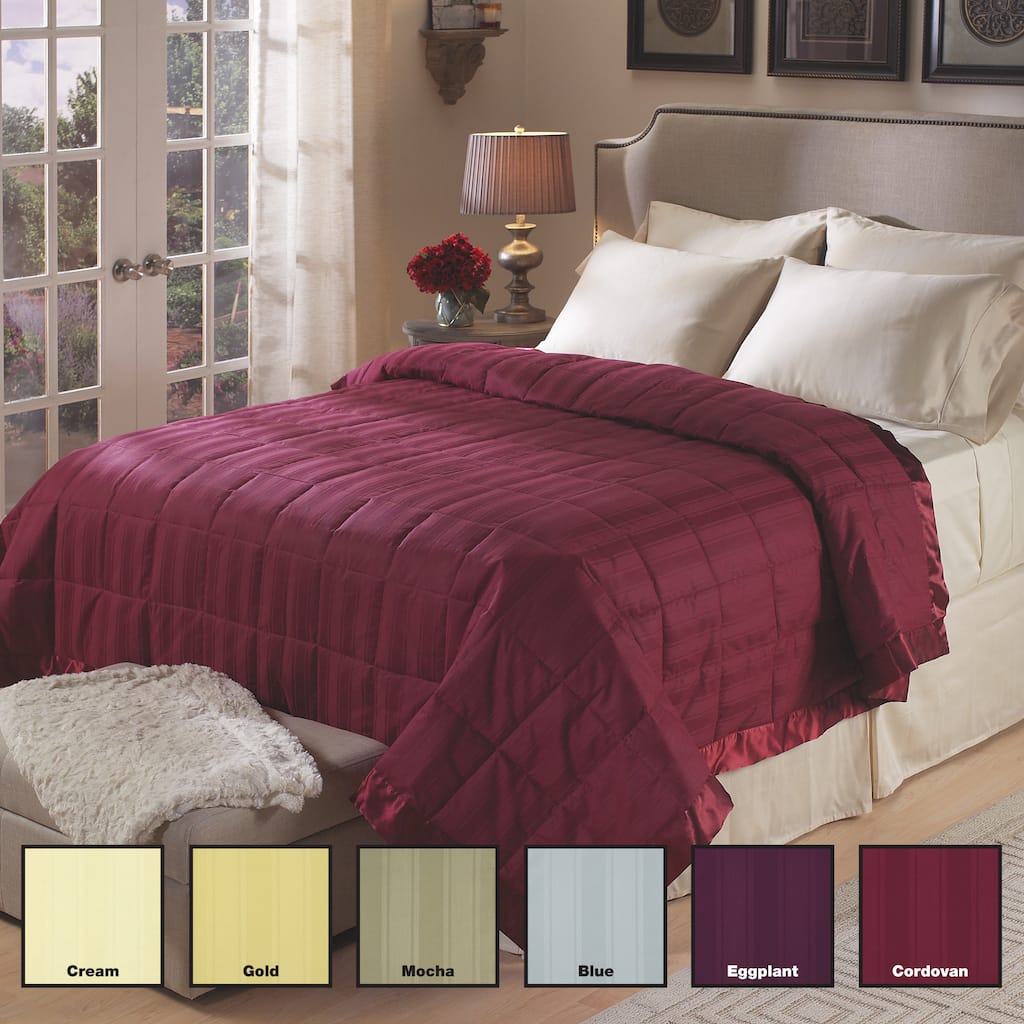 Royal Stripe Cotton/Natural-down Fill Blanket