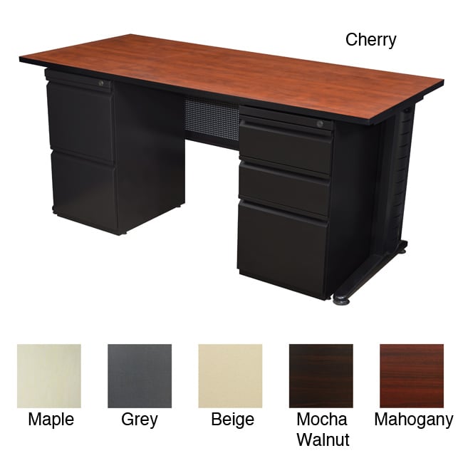 Regency Seating Fusion 60-inch Double Pedestal Desk