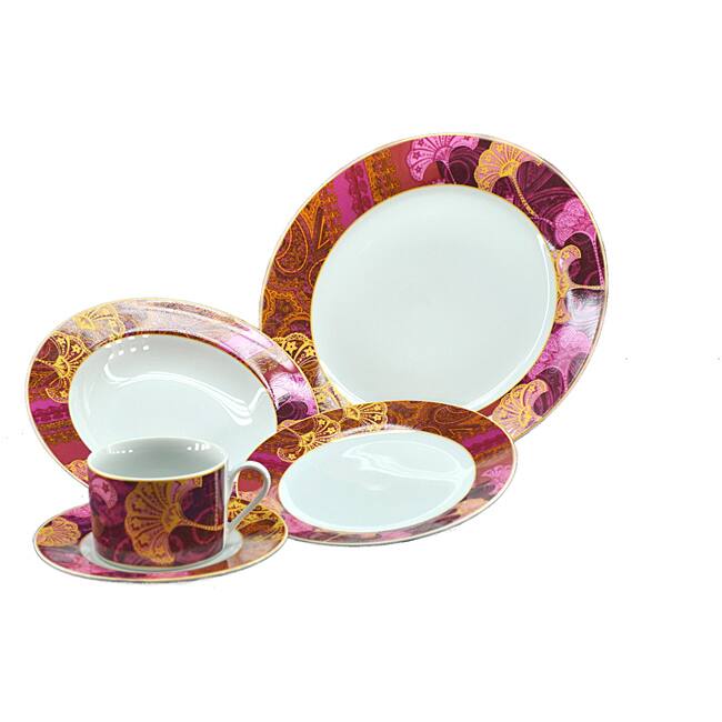 Pink Stars Dinnerware Set (20 Pieces)