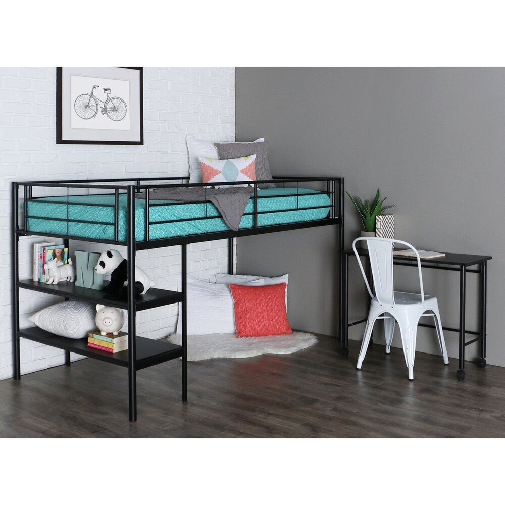 loft bed frame with desk