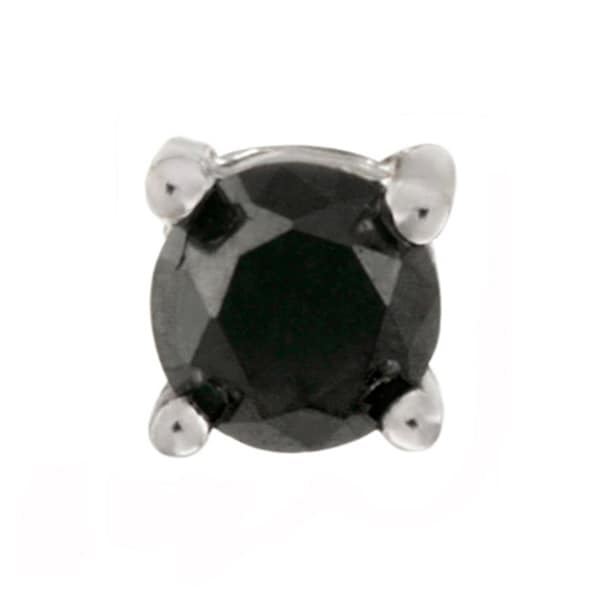 DB Designs Sterling Silver Black Diamond Single Stud Earring DB Designs Diamond Earrings