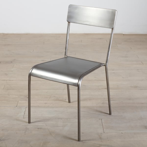 Shop Handmade Brushed Nickel Iron Chair (India) Free Shipping Today