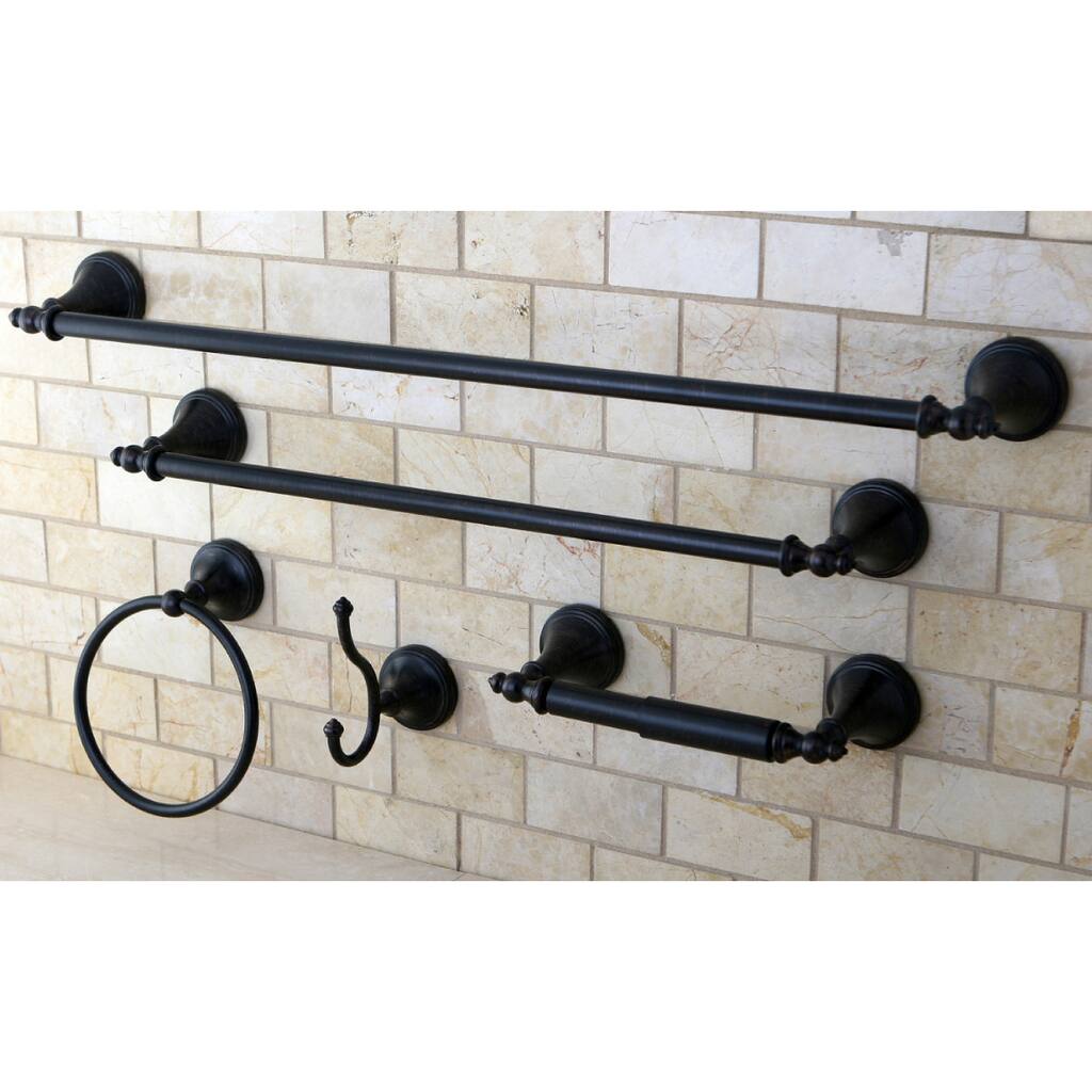 Kingston Brass Naples Oil Rubbed Bronze 5-piece Bathroom Accessory Set