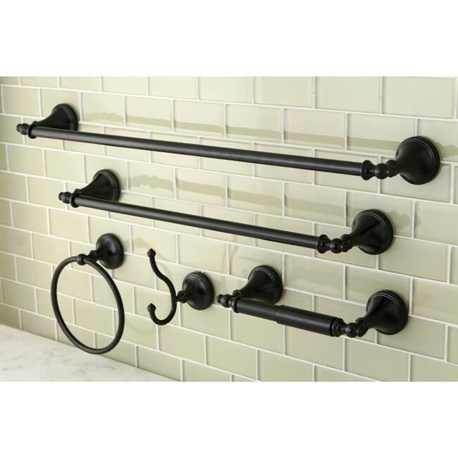 Kingston Brass Naples Oil Rubbed Bronze 5-piece Bathroom Accessory Set