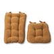 preview thumbnail 1 of 4, Khaki 2-Piece Reversible Corduroy Jumbo Rocking Chair Cushion Set