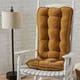 preview thumbnail 2 of 4, Khaki 2-Piece Reversible Corduroy Jumbo Rocking Chair Cushion Set