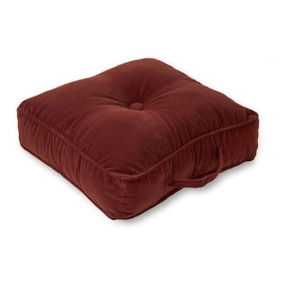 Omaha Corduroy Microfiber 21-inch Square Floor Pillow in Wine