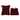 Wine 2-Piece Reversible Corduroy Rocking Chair Cushion Set