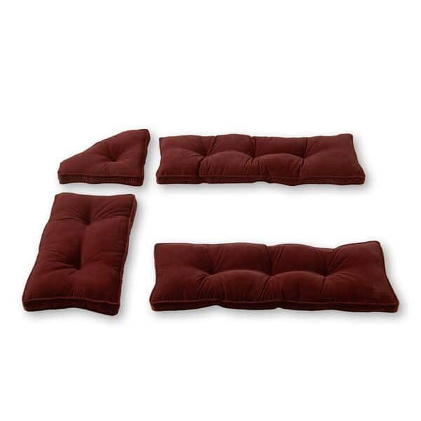 Nook Ribbed Microfiber 4-piece Cushion Set