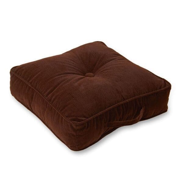 Omaha Corduroy Microfiber 21-inch Square Floor Pillow in Bitter