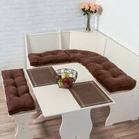 Greendale Home Fashions Chocolate Hyatt 4-pc. Nook Cushion Set