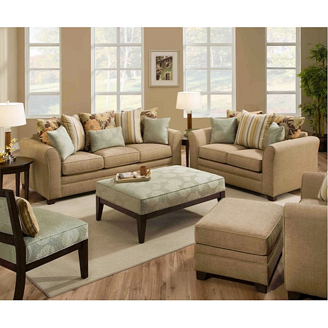 Simmons Upholstery Beautyrest Avignon Drift Loveseat - Free Shipping ...