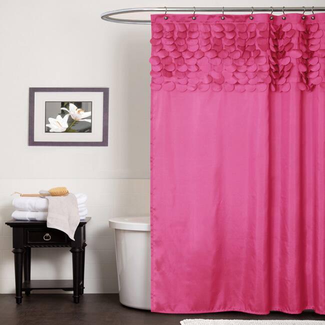 Lush Decor Lillian Pink Shower Curtain
