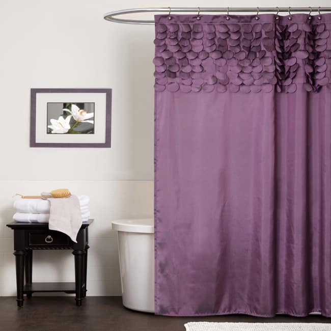 Lush Decor Lillian Purple Shower Curtain