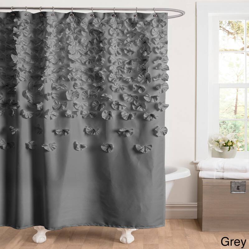 The Gray Barn Dogwood Ivory Shower Curtain - Grey